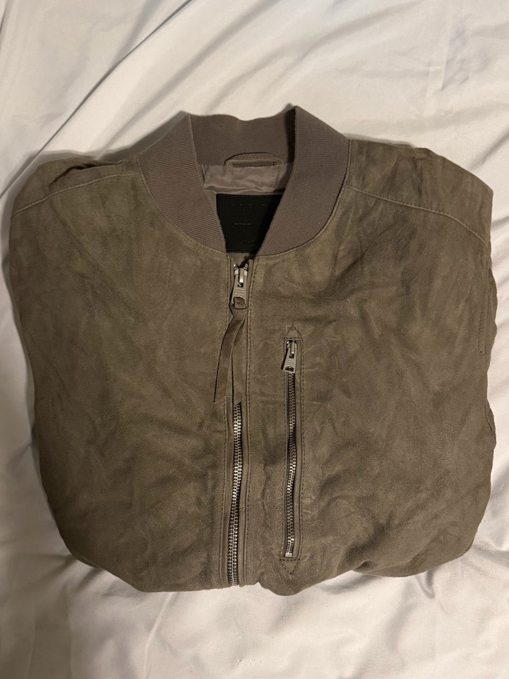 AllSaints Suede Bomber Jacket